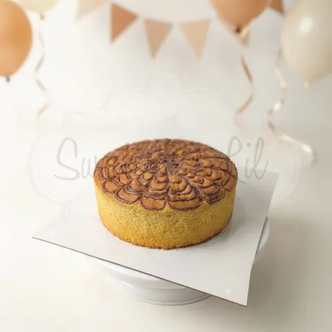 Butterscotch swirl tea cake